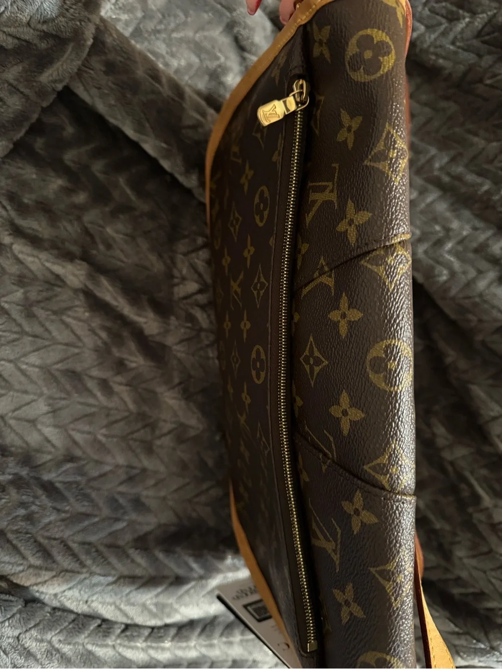 Louis Vuitton Monogram Canvas Shoulder Bag in Brown and Tan